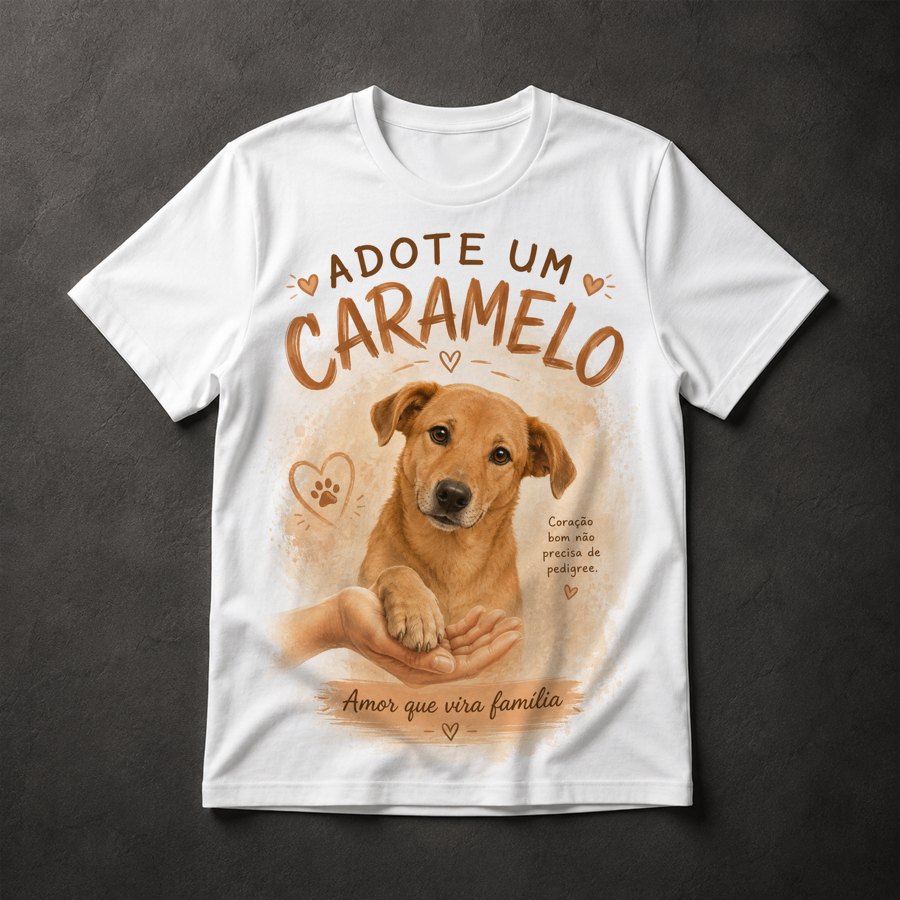 Camiseta Adote um Caramelo