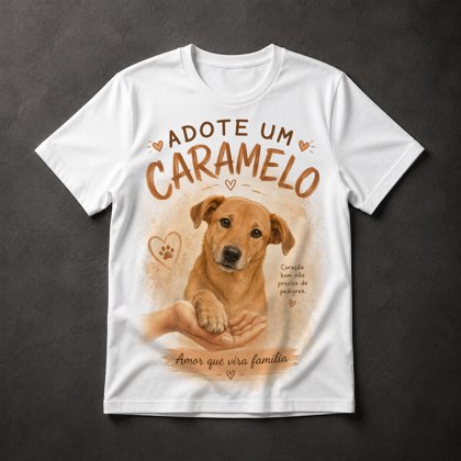 Camiseta Adote um Caramelo