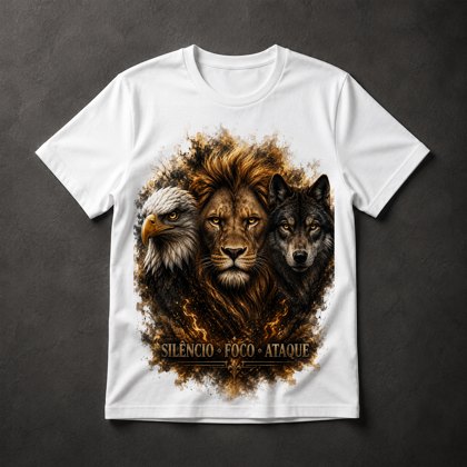 Camiseta Águia Leão Lobo