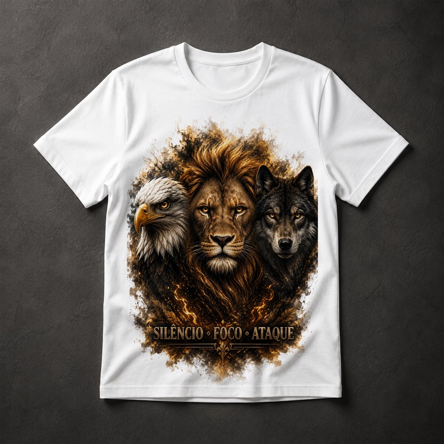 Camiseta Águia Leão Lobo
