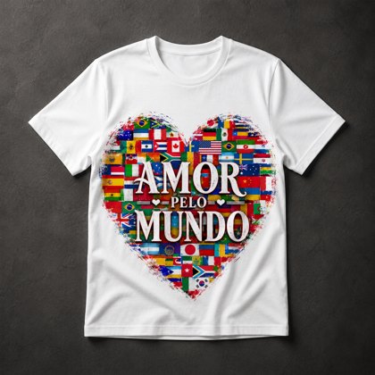 Camiseta Amor pelo Mundo
