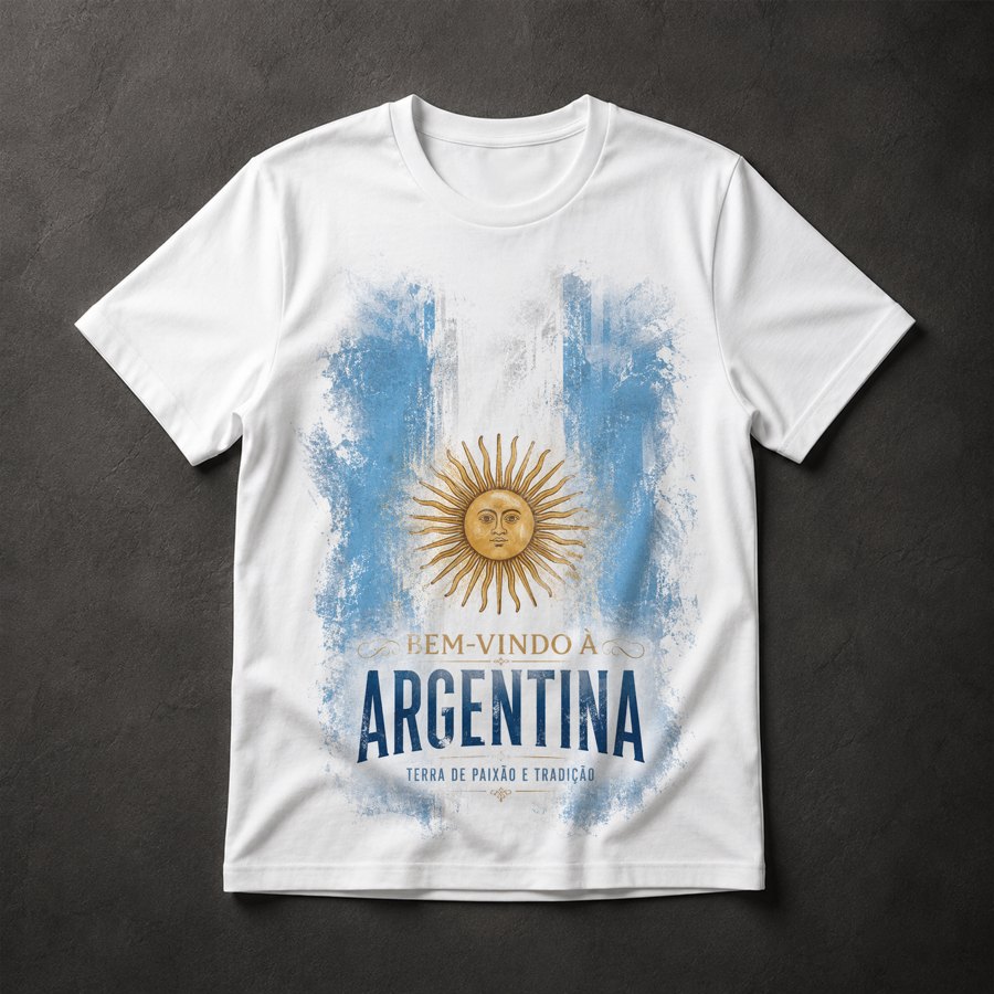 Camiseta Argentina Bandeira