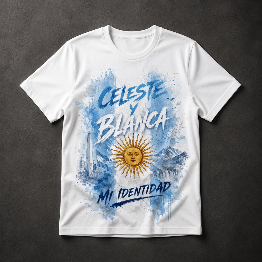 Camiseta Argentina Celeste y Blanca