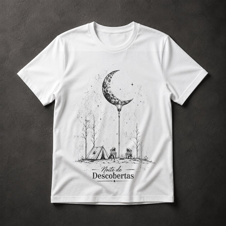 Camiseta astronauta camping