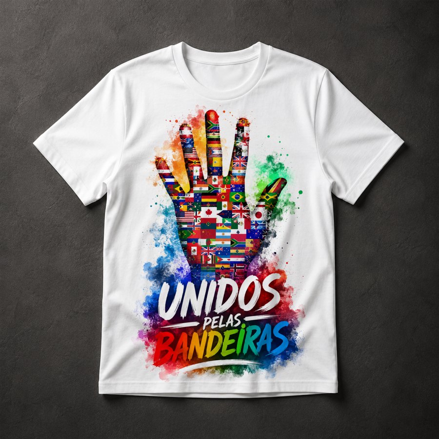 Camiseta Bandeiras do Mundo