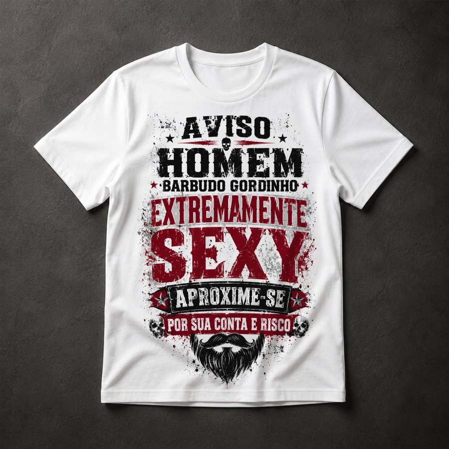 Camiseta Barbudo Gordinho Sexy