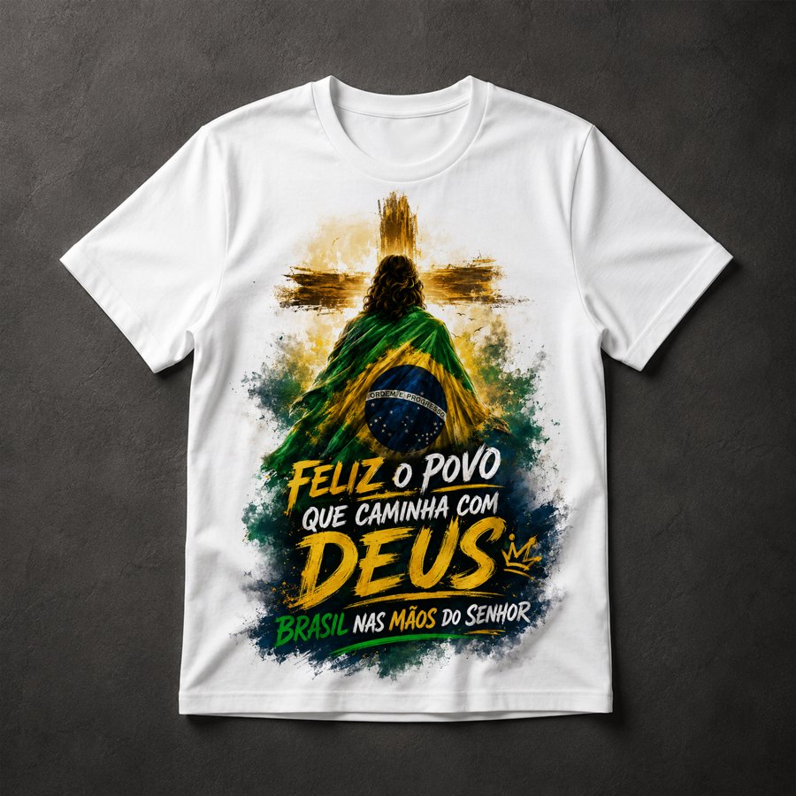 Camiseta Brasil com Deus