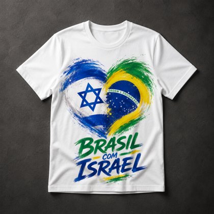 Camiseta Brasil com Israel