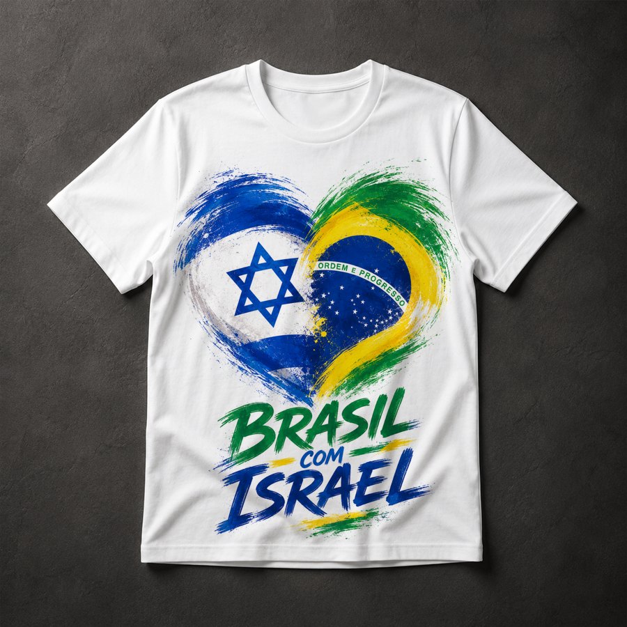 Camiseta Brasil com Israel