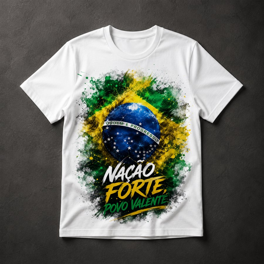 Camiseta Brasil Nação Forte