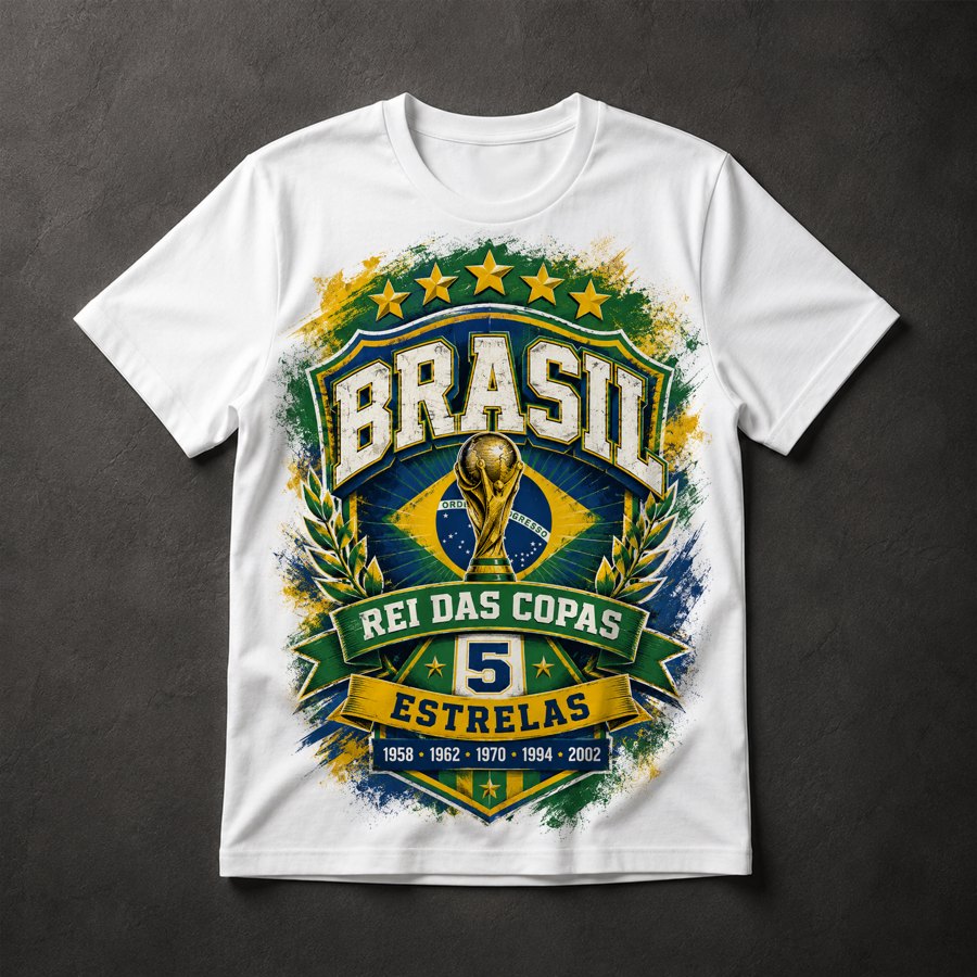 Camiseta Brasil Rei das Copas