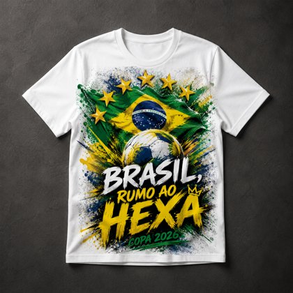 Camiseta Brasil Rumo ao Hexa