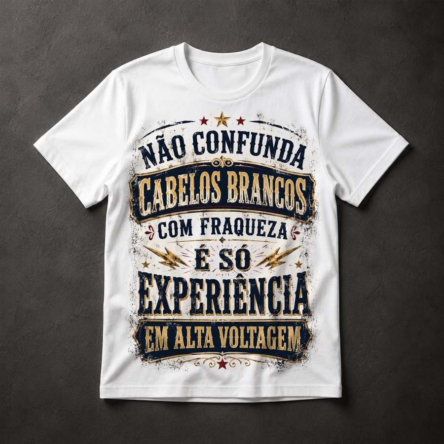 Camiseta Cabelos Brancos Experiência