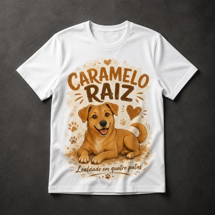 Camiseta Cachorro Caramelo