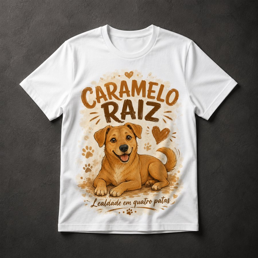 Camiseta Cachorro Caramelo