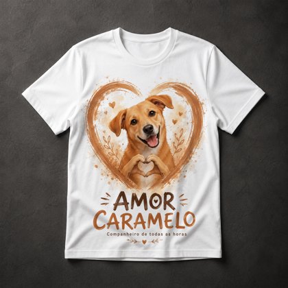Camiseta Cachorro Caramelo
