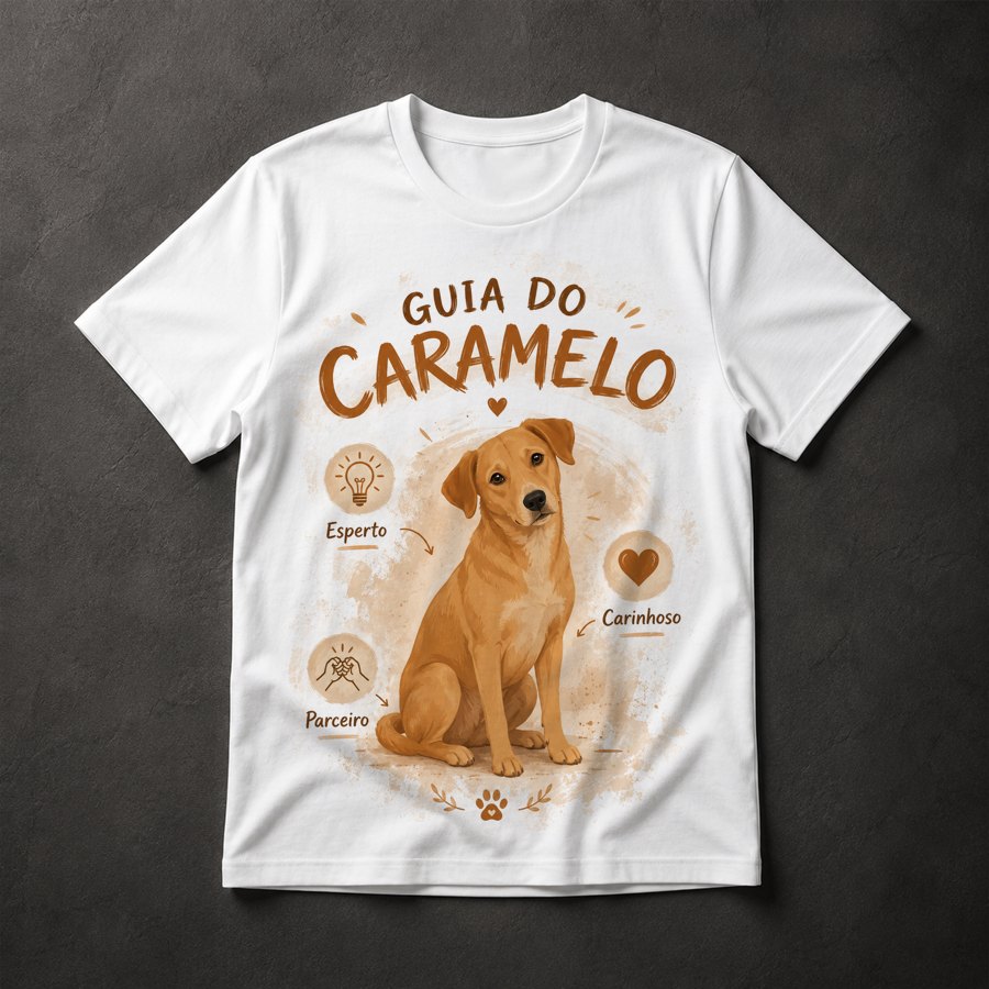 Camiseta Cachorro Caramelo