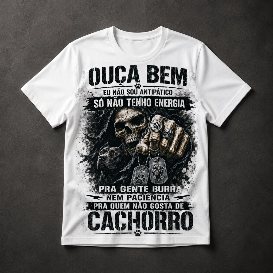 Camiseta cachorro caveira