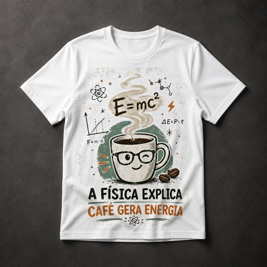 Camiseta Café e Física