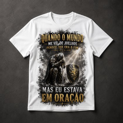 Camiseta Cavaleiro em Oração