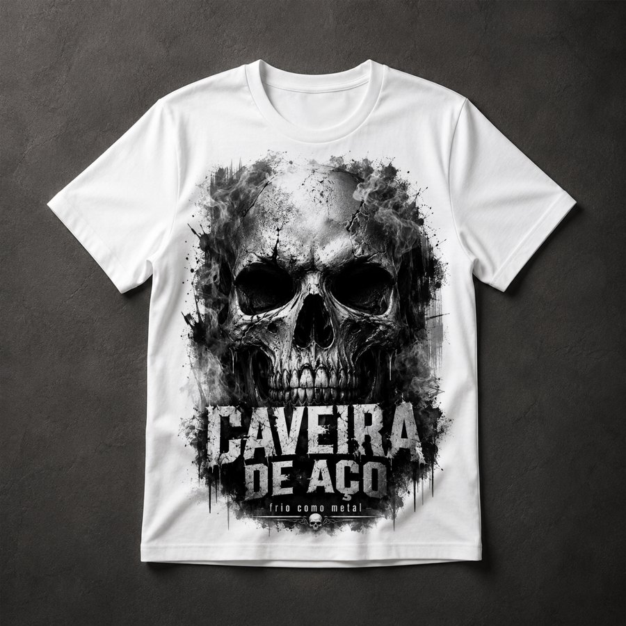 Camiseta Caveira de Aço