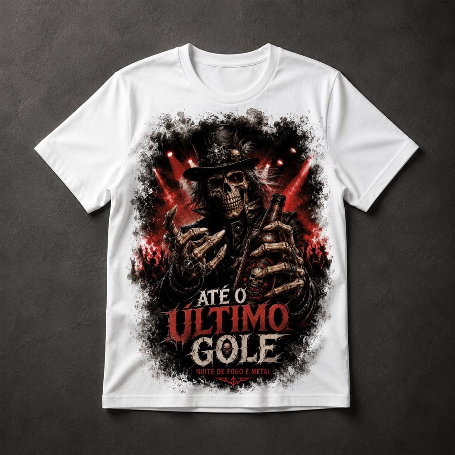 Camiseta Rock Metal Caveira