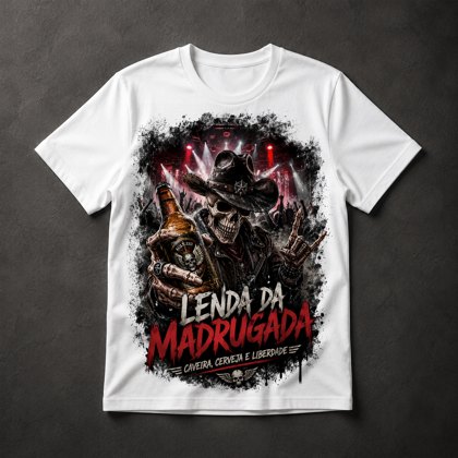 Camiseta Rock Biker Caveira