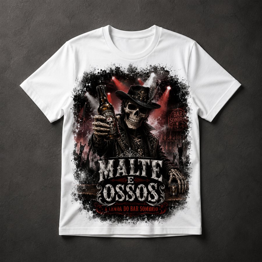 Camiseta Caveira Rock