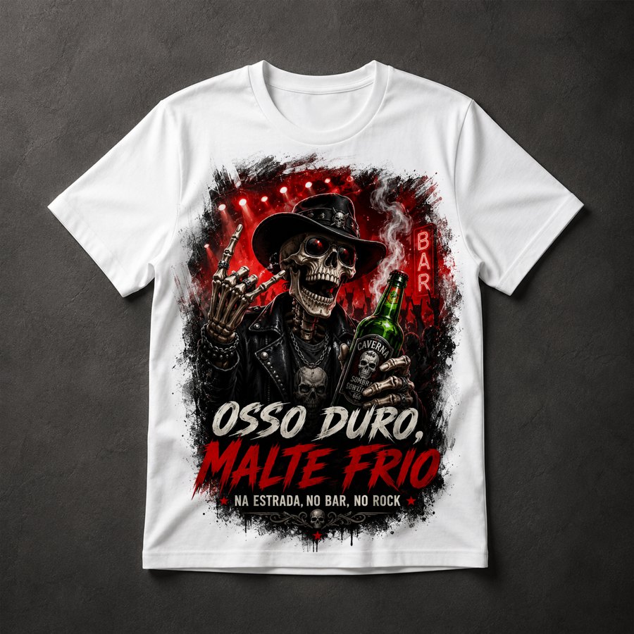 Camiseta Caveira Rock