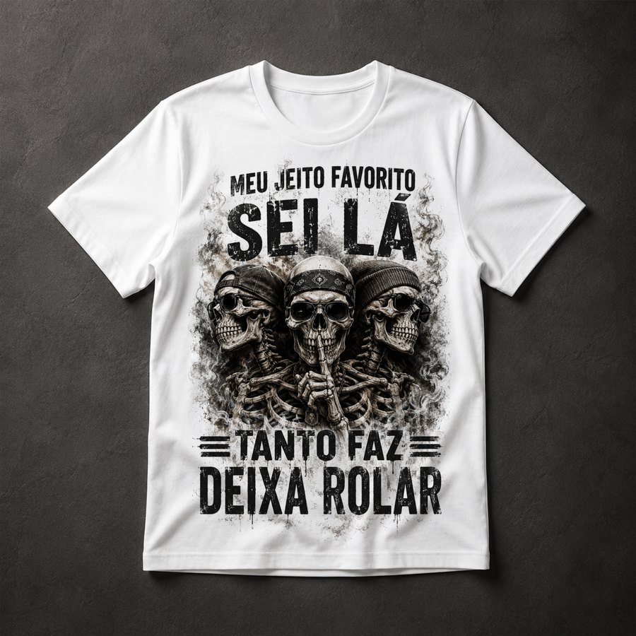 Camiseta Caveiras Atitude