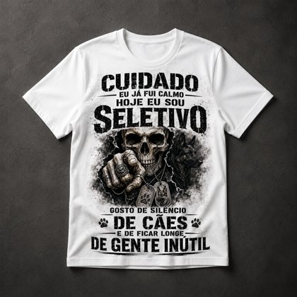 Camiseta Caveira Frases