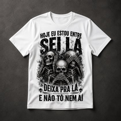 Camiseta Caveiras Humor