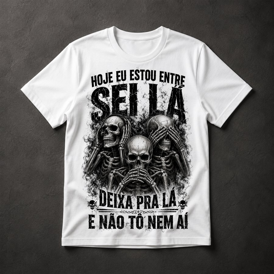 Camiseta Caveiras Humor