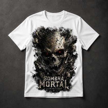 Camiseta Caveira Sombra Mortal