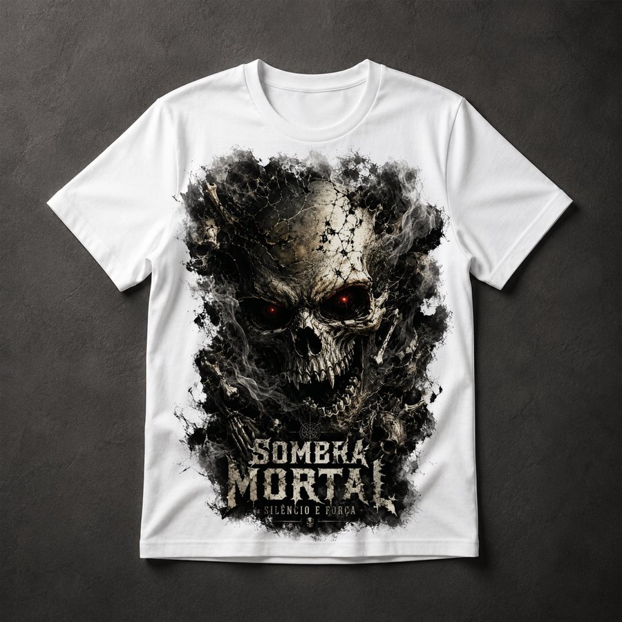 Camiseta Caveira Sombra Mortal