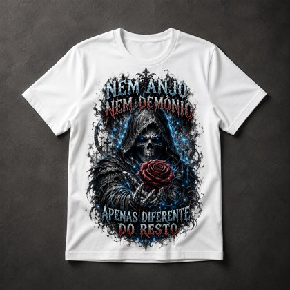 Camiseta Ceifador com Rosa