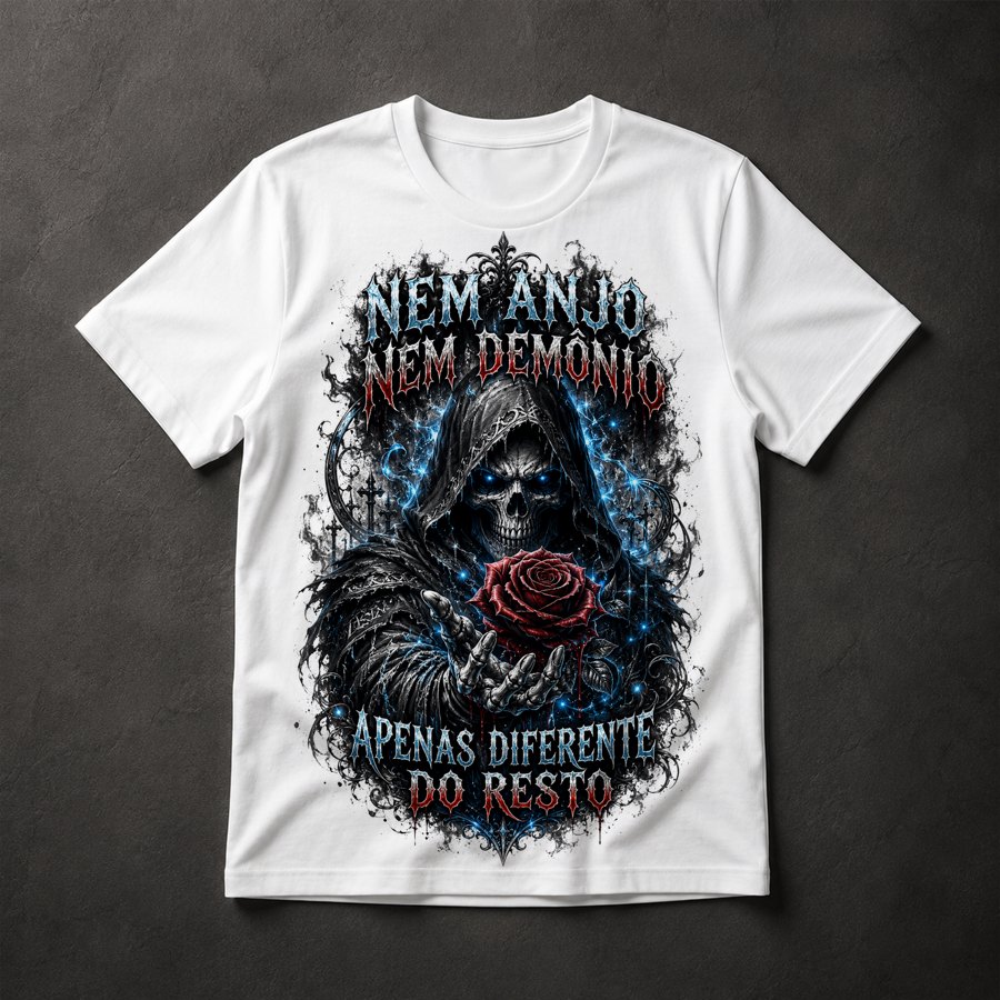 Camiseta Ceifador com Rosa