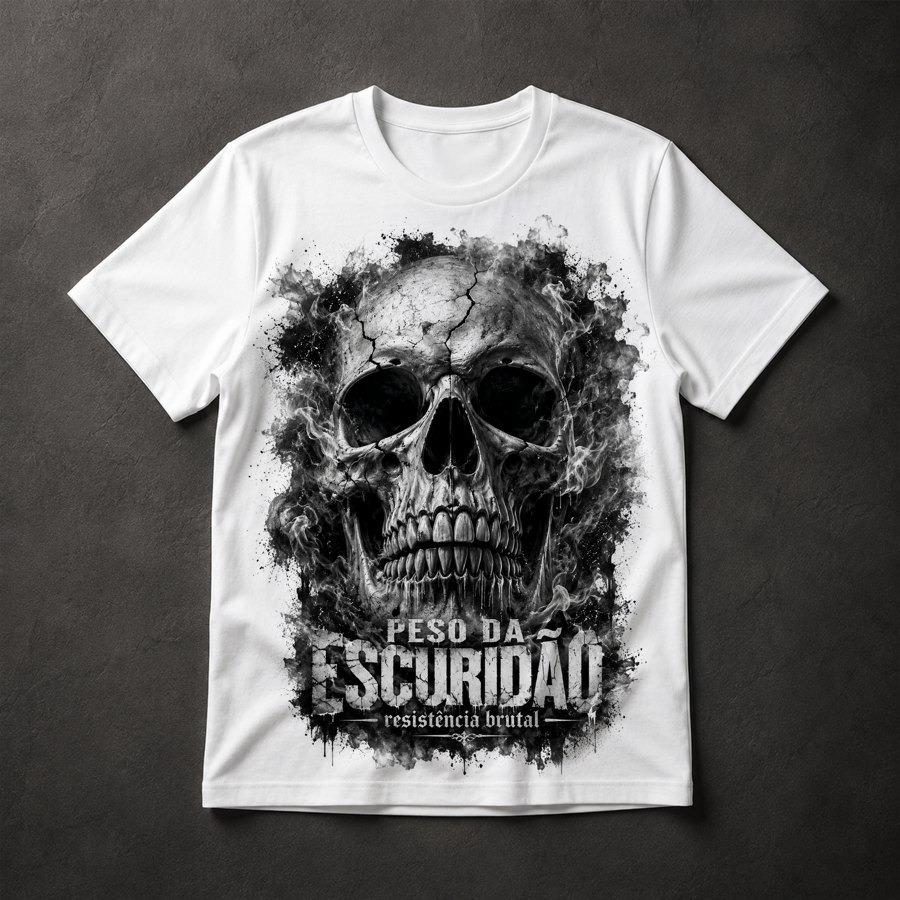 Camiseta Crânio Sombrio