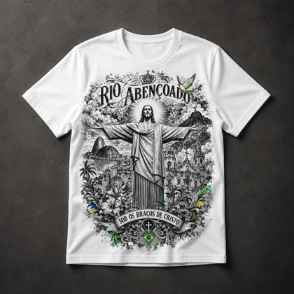 Camiseta Rio de Janeiro Religioso