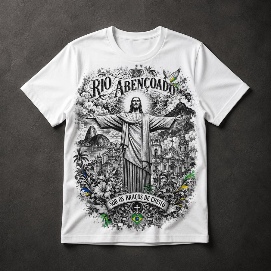Camiseta Rio de Janeiro Religioso