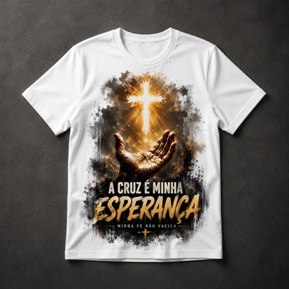 Camiseta Cruz Fé Esperança