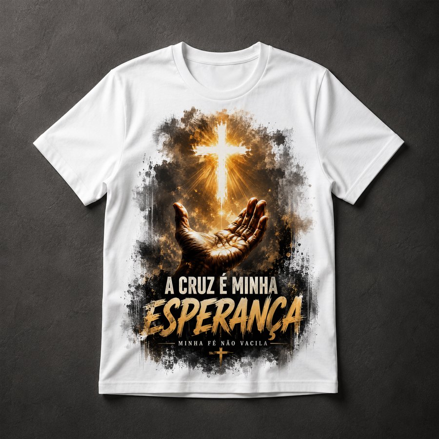 Camiseta Cruz Fé Esperança