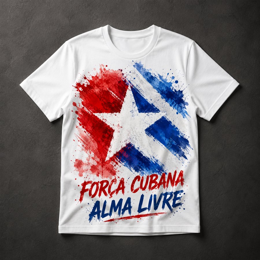 Camiseta Cuba Livre Força Cubana