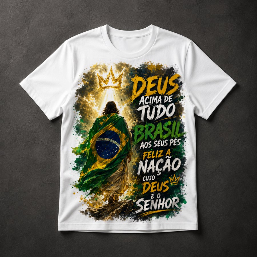 Camiseta Deus Acima de Tudo