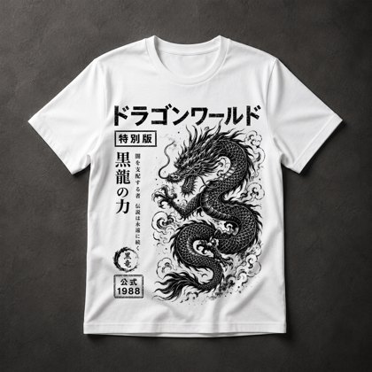 Camiseta Dragão Japonês