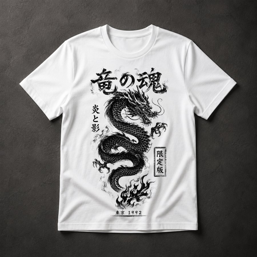 Camiseta Dragão Japonês