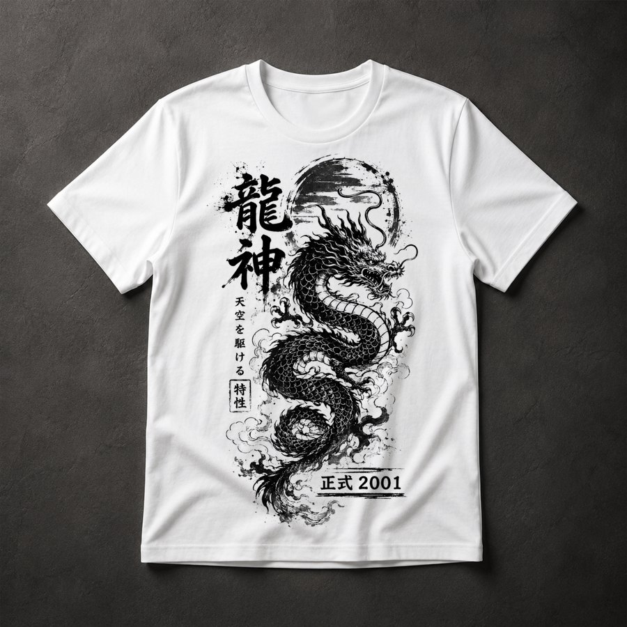Camiseta Dragão Japonês