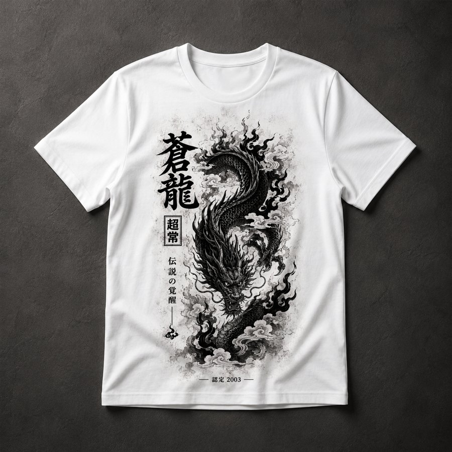 Camiseta Dragão Japonês