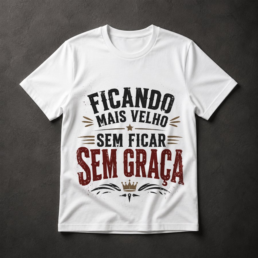 Camiseta Envelhecendo com Graça
