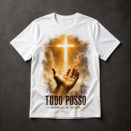 Camiseta Fé e Cruz
